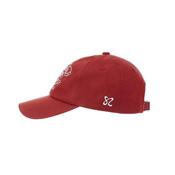 Ssaemsonaiteuledeu Graphic Emb Ball Cap Burgundy Uv660002