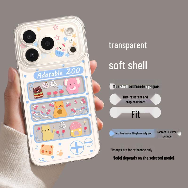 

Clear Cute Phone Case for iPhone 13/12/14/15/16ProMax iPhone 13 Pro