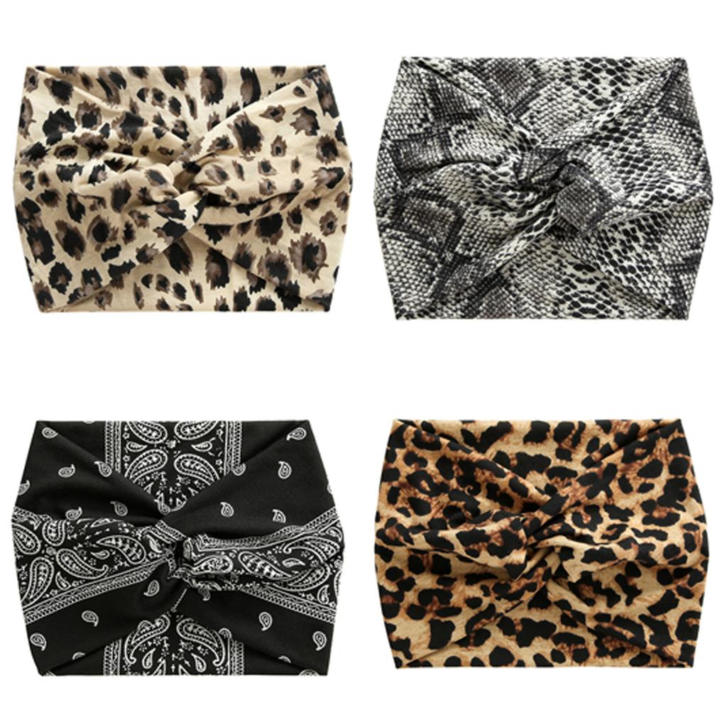 Elastic Leopard Print Scarf Everyday Fashion Headscarf Elegant Headbands Fashion Hair Accessories