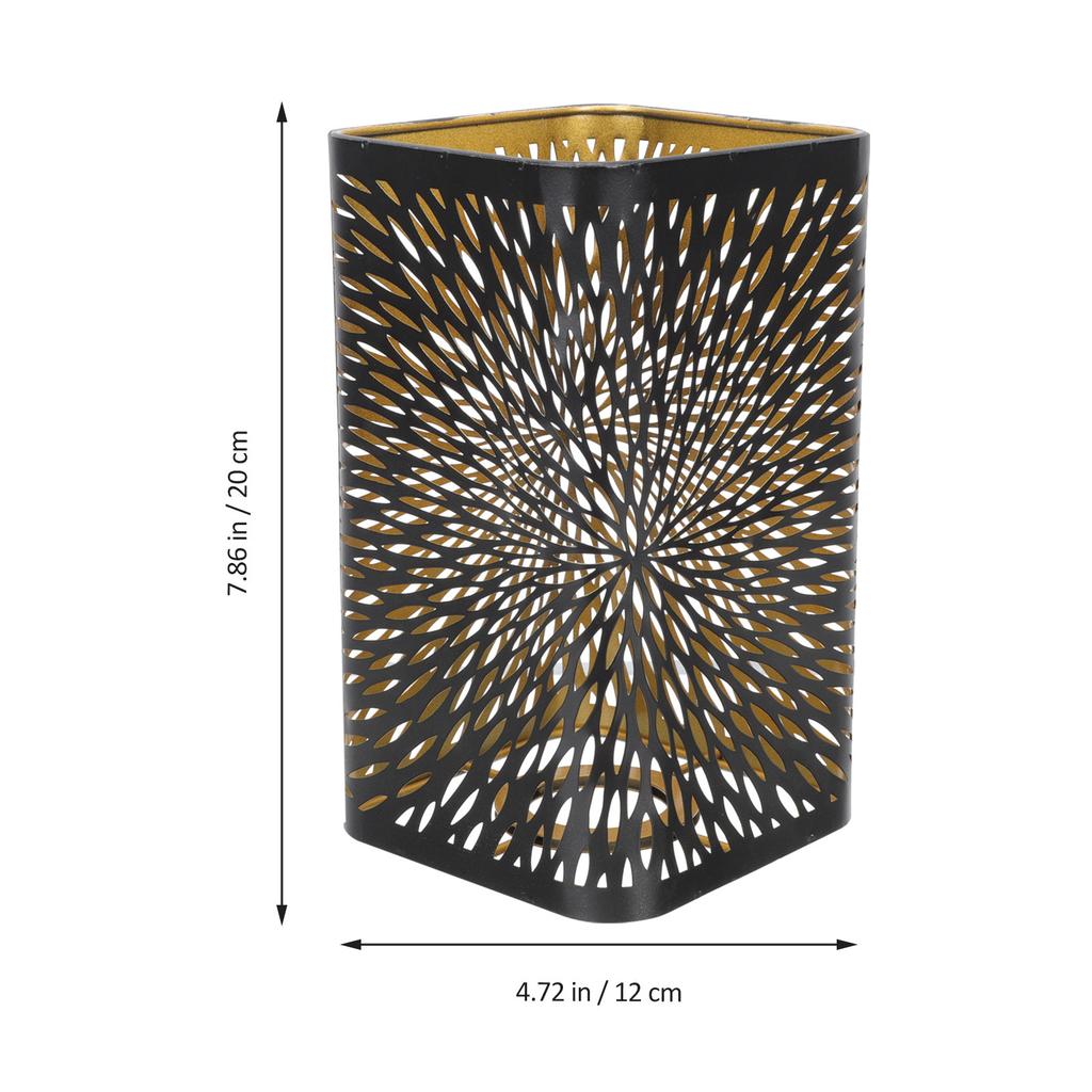 Hollow Carved Iron Lamp Shade Light Cover For Tabletop Bedside Decorative Lamp Living Room Bedroom Lighting Fixture