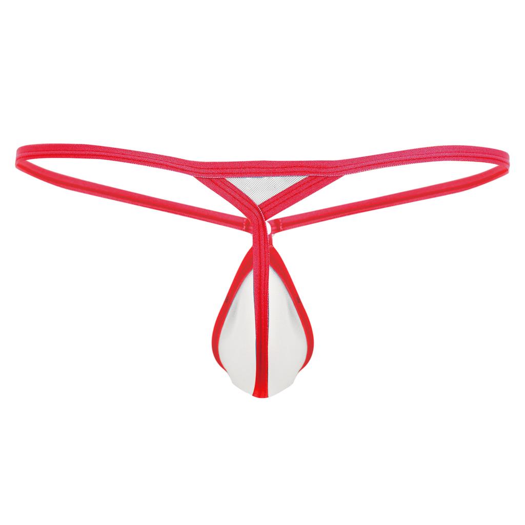 Pánské průsvitné tanga, síťované pouzdro s výčnělkem a T-back, oblečení do nočního klubu
