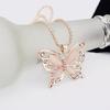 Fashion Women Butterfly Pendant Necklace Stylish Sweater Temperament Necklace