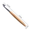 Premium Wooden Handled Crochet Hook Set - Solid Wood Round Hooks for Knitting and Crochet Projects.