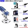 Jiusion 2K HD 2560x1440P USB Digital Microscope for Android Phones and Tablets, Windows, Mac, Linux, 40x to 1000x Magnification, Mini Endoscope Handhe