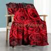 Rose Personalized Name Blanket Multi-purpose Customizable Blanket Soft Warm Cozy Suitable for Office Living Room Sofa Livingroom Four Seasons Universa