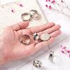 Set of 6 Grooved Finger Rings Fashionable Empty Rings DIY Rings Material