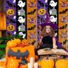 1PC Pumpkin Ghost Bat Curtain 2 Meters Haunted House Decoration Party Decoration Background Eye-Catching Party Backdrop Photo