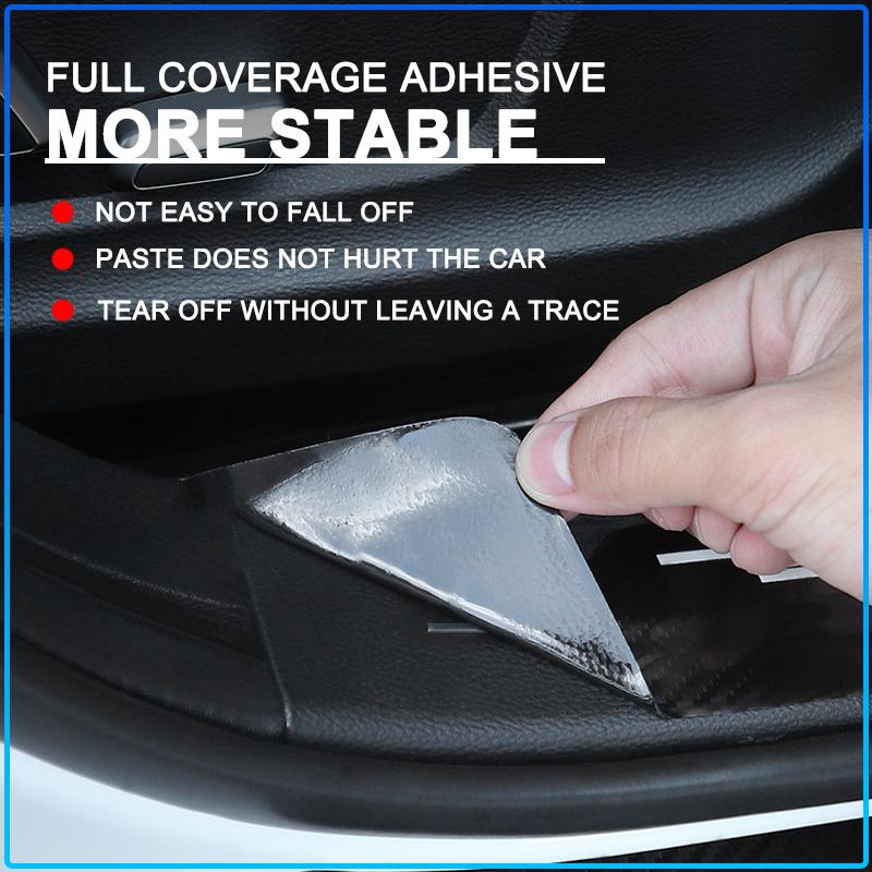 For Alfa Romeo 147 159 Giulietta Giulia Mito Spider Alpha Nheadrest 4Pcs Carbon Fiber Car Door Sill Protection Sticker Anti-scratch Refit