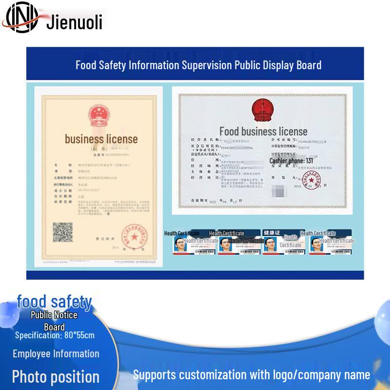 JNL Food Safety Supervision Information Display Board