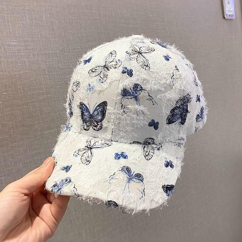 Women's Breathable Butterfly Baseball Cap - Lightweight Sun Visor, Casual UV Protection Hat for Daily Wear