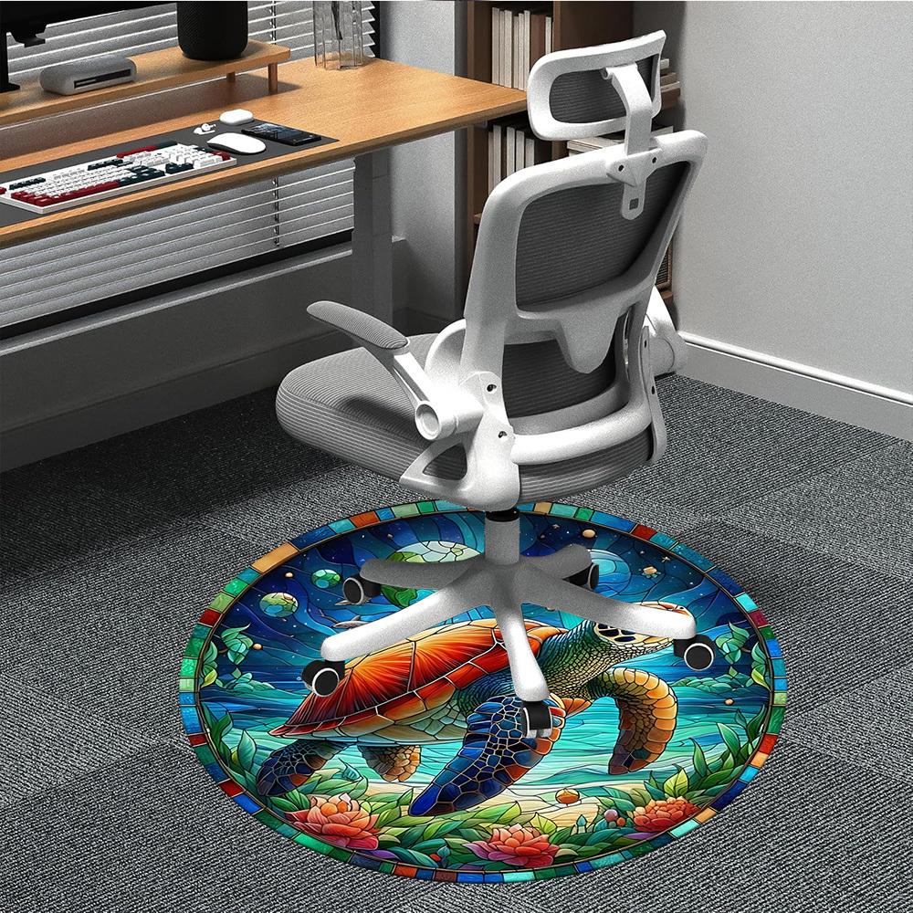 1pc Ocean, Turtle Chair Carpet for Office - Durable, Ideal for Chair Mats, Stylish & Functional Decorative Rug yy260130039