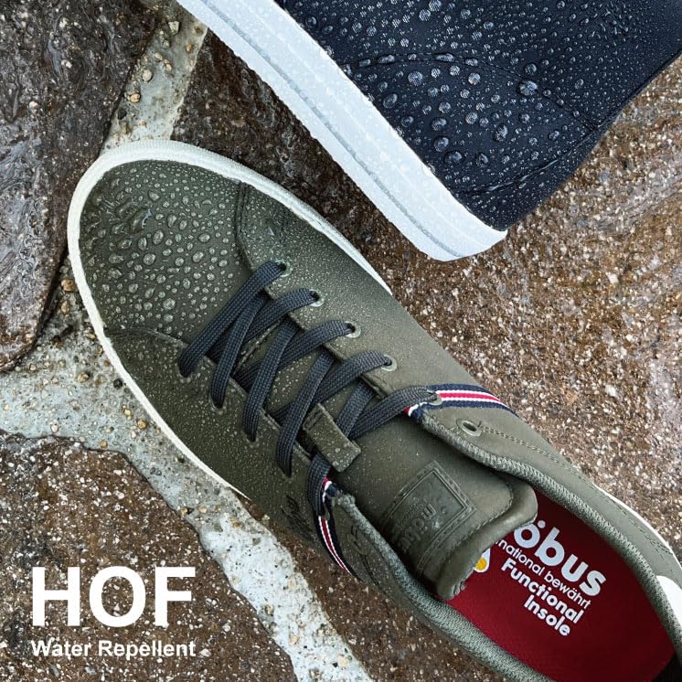 Mobus HOF Water Repellent Sneakers for Men and Antibacterial and Walking Shoes Japanese Shoe Women, Nylon, Casual, Odor-Resistant Insole, (Black,