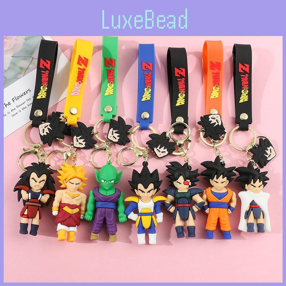 Adorable Llavero de Son Wukong de Dragon Ball Anime Amuleto para Bolso de Coche Regalo de Silicona