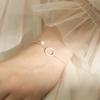 925 Sterling Silver Simple Micro Pave Circle Bracelet For Women Cubic Zirconia Pearl Chain Bracele Pulseras S -B123