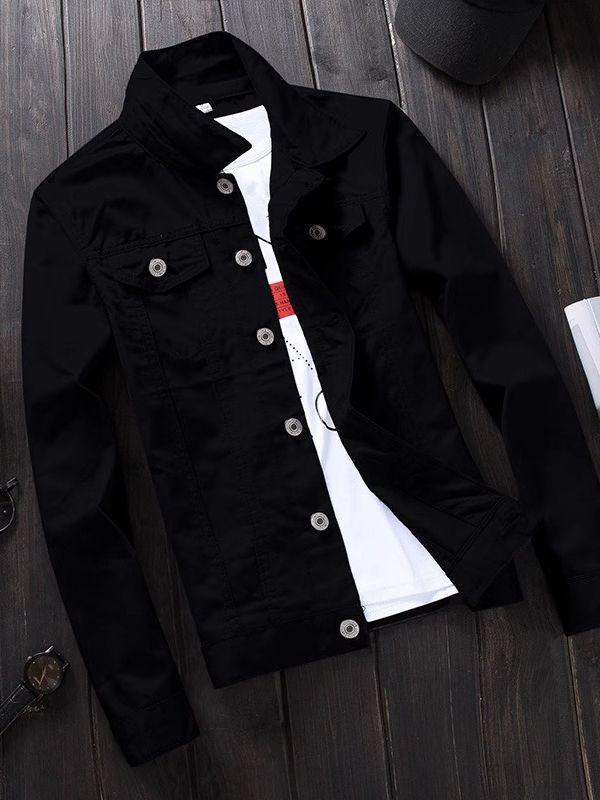 Men's Trendy Korean Style Denim Patchwork Baseball Jacket – Versatile Spring & Autumn Casual Wear