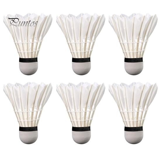 Goose Feather Badminton 3/6/12Pcs Shuttlecocks Durable High Fine And Even Elasticity for Training Entertainment Carefully Selected Shuttlecock