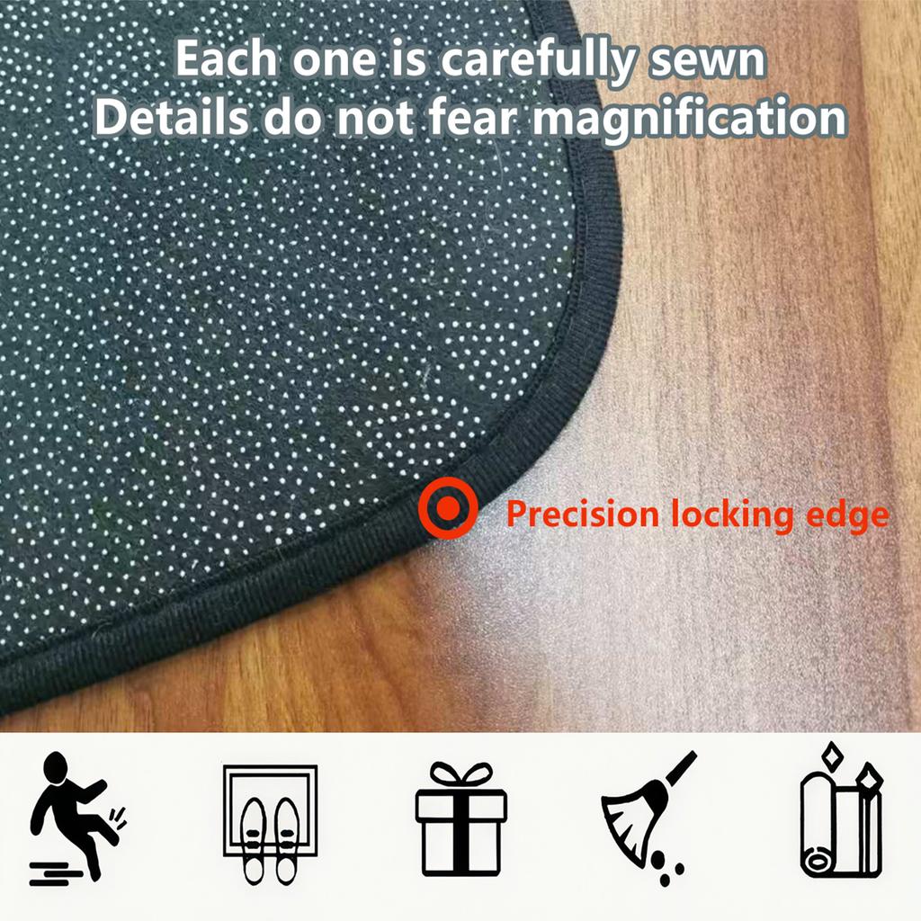 4pcs Golden Floral Print Car Floor Mats Set, Front And Rear Carpets, Fashionable Interior Protection For Cars, Trucks, SUVs, All