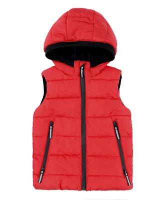 Hiheart Padded Size 110 Kids' Vest, Lightweight, Windproof, Water-Repellent, Boys', Red,