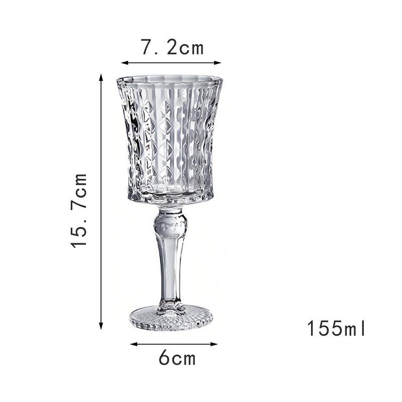 

European Crystal Glass Cup Banquet French High Footed Red Wine Glass Whiskey Sparkling Champagne Glass Cup 101-200ml
