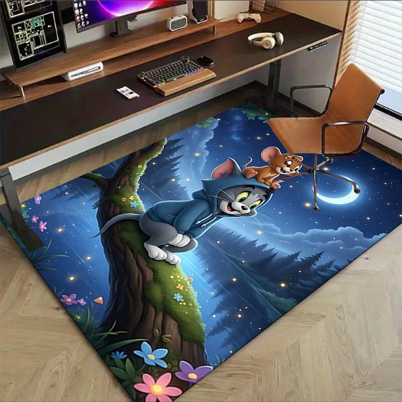 1 Stück Tom und Jerry Teppich, für Wohn- und Bürodekor, Schreibtischstuhl-Teppich, Festliches Geschenk, Konferenzraum-TeppichL1153