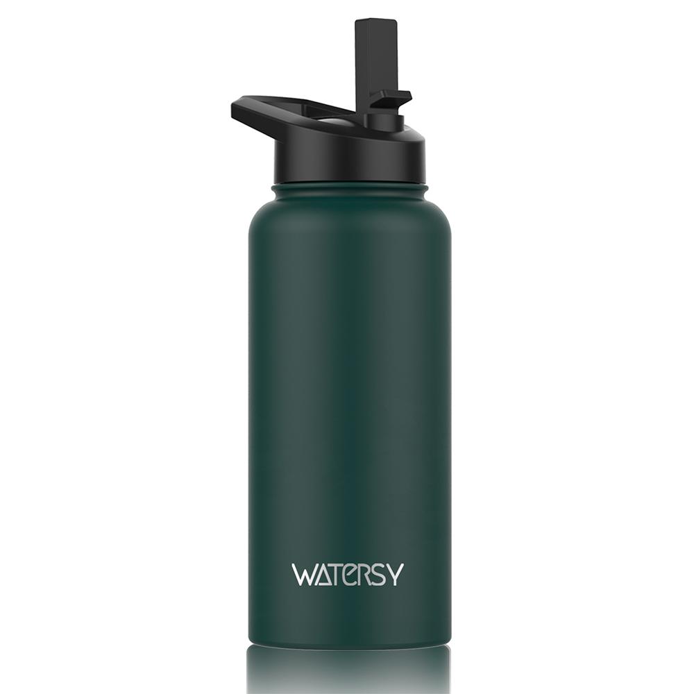 WATERSY 15/32oz Sport-Wasserflasche Edelstahl Thermosflasche Doppelwandige Vakuumflasche Auto-Reisebecher für Reisen Fitnessstudio Büro