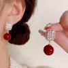 Elegantes Pendientes Colgantes de Perla y Circonita Coreana - Diseño Único y Versátil