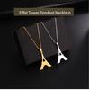 Cazador New France Paris Eiffel Tower Gold Color Pendant Necklaces for Women Stainless Steel Chain on the Neck Jewelry Wholesale