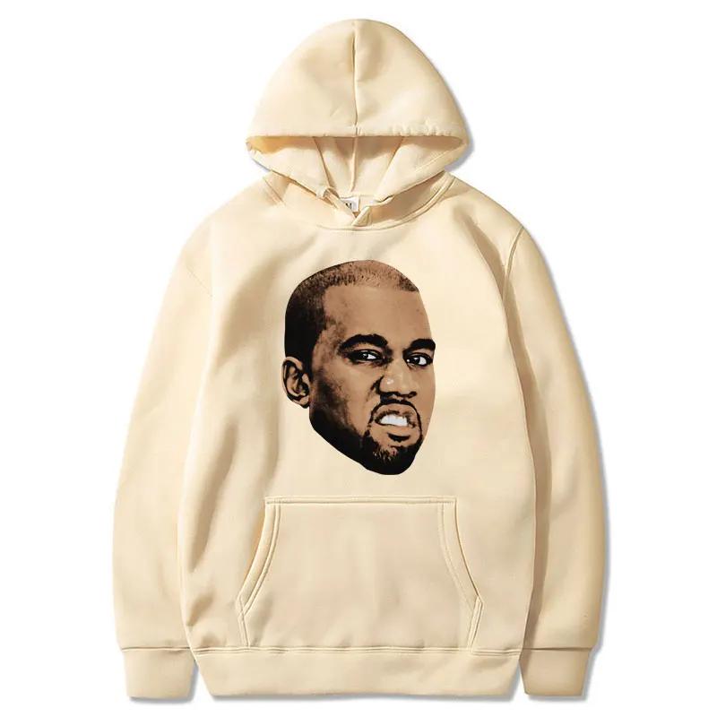 Rapper Kanye West Vintage Style Hoodie Men Women Hip Hop Gothic Sportwear Casual Oversized Cool Warm Sweatshirt Male Streetwear