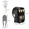 Golf Ball Bag Holder Clip Utility Pouch Sports Golfing Tackle Set with Balls Tees Black