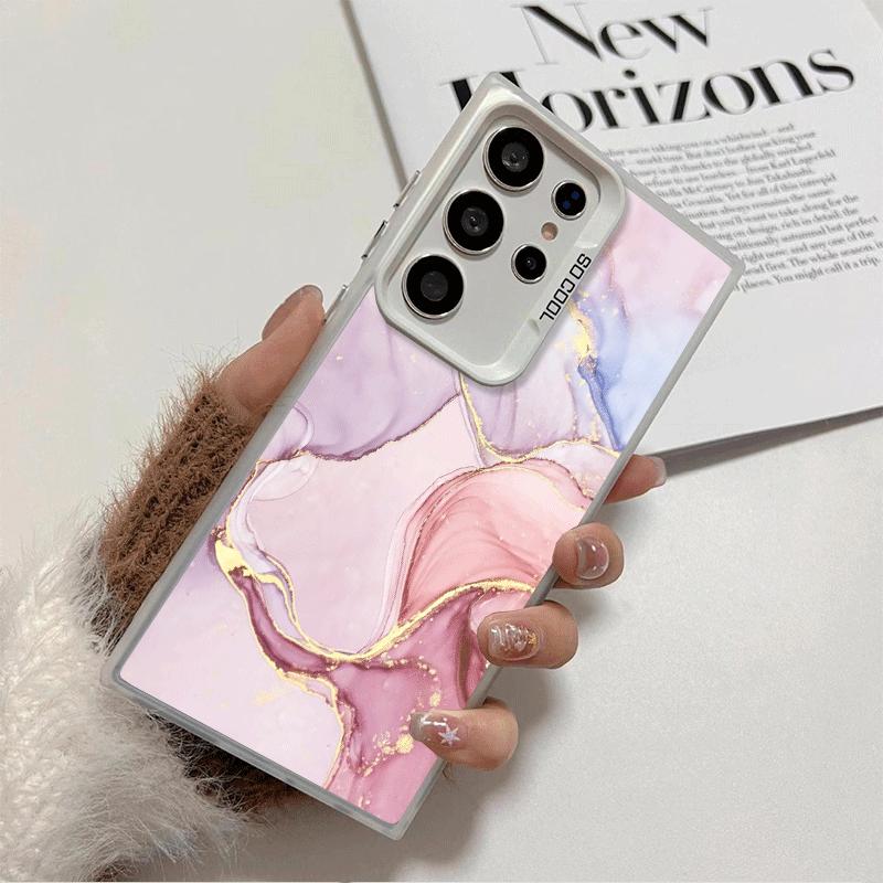 Gold Granite Marble Pattern Shockproof Phone Case for Samsung Galaxy S26 Edge S25 Ultra S24 FE S23 Plus S21 Cover Anti Fall Fund