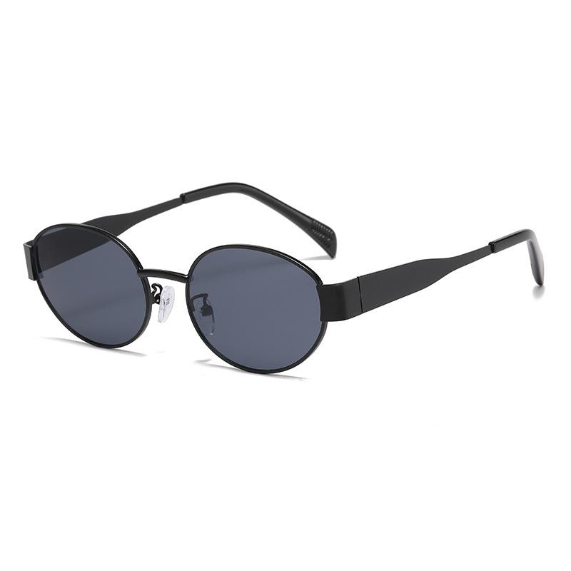 Vintage Round Frame Eyeglasses for Women Ladies Girls Ultra Light Metal Elliptical Sunglasses Fashion Design Eyewear
