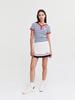 SERGIO TACCHINI W Sabatini Striped Sailor Collar Short Sleeve Sweater