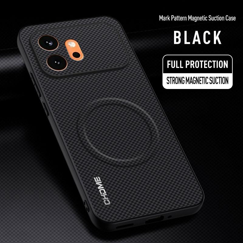 Business Sle Marking Pattern Leather Magnetic Case for Honor 600 Lite 600 Pro 500 400 300 for Magsafe Wireless Charging Cover