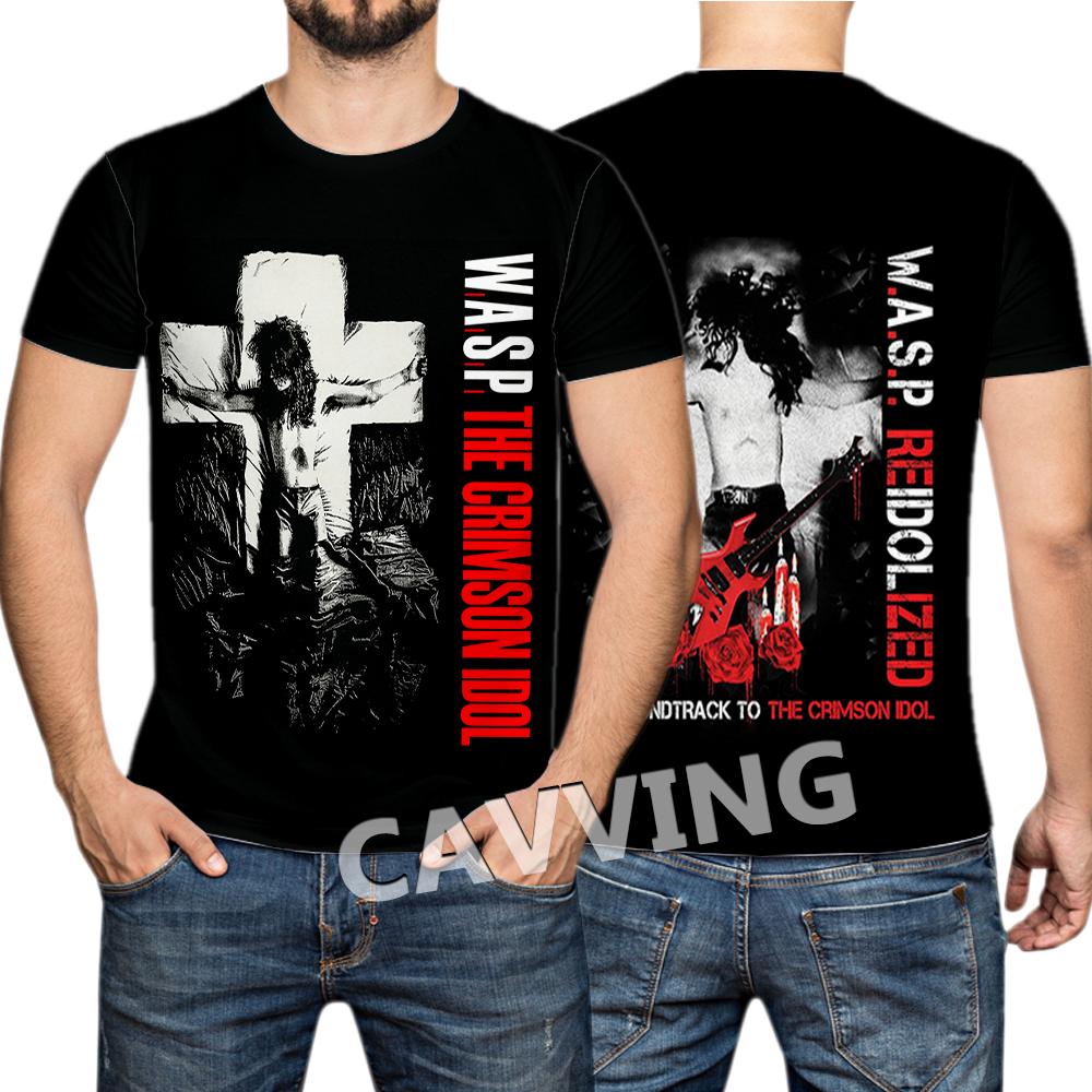 Neue Mode Damen/Herren 3D-Druck W.A.S.P Rock Lässige T-Shirts Hip Hop T-Shirts Harajuku Styles Oberteile Kleidung