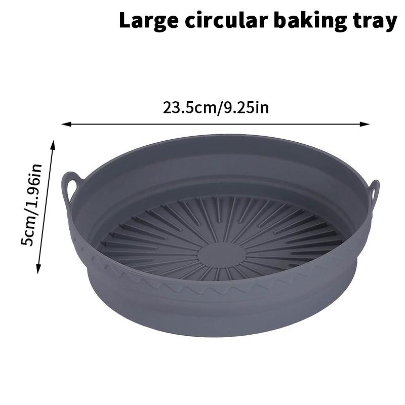 Foldable Air Fryer Silicone Mould Reusable Air Fryer Basket Food Safe Non Stick Air-Fryer Kitchen Accessorie Cooking Tool