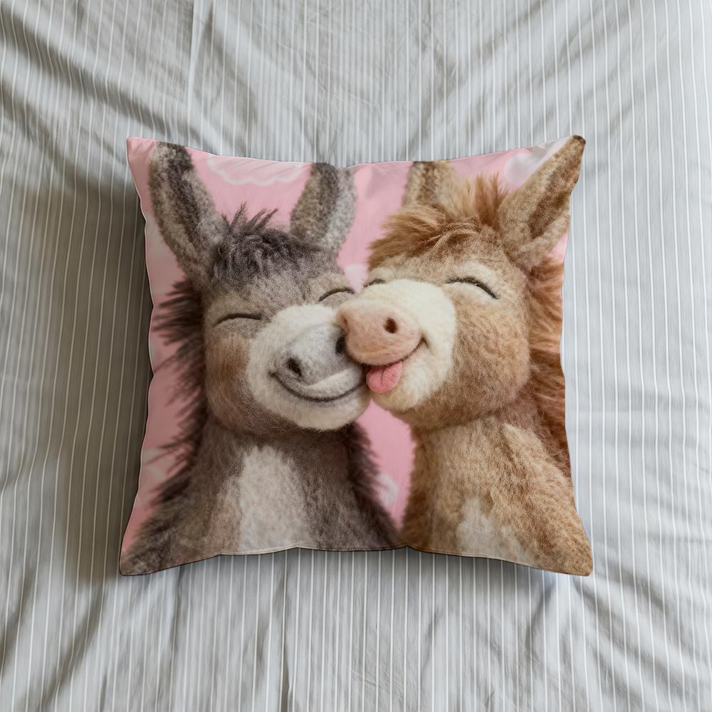 Cushion Cover Donkey Soft Case For Sofa Living Room Home Comfortable Office Plush Decor Protective Pillow Covers