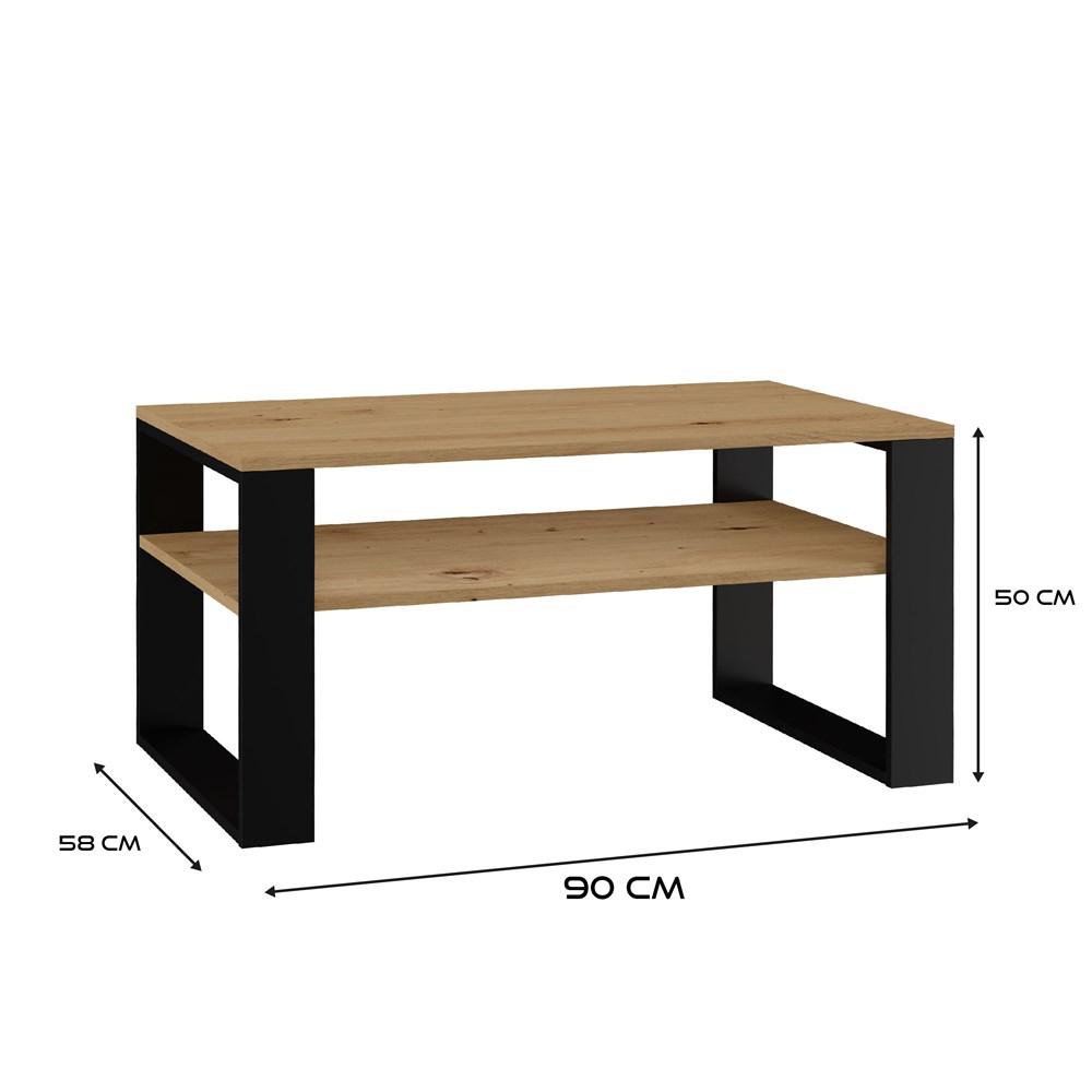 Moderner 1S ARTISAN BLACK Couchtisch
