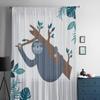 Sloth On A Branch Sheer Curtains For Living Room Kids Bedroom Tulle Curtains Kitchen Window Treatment Drapes
