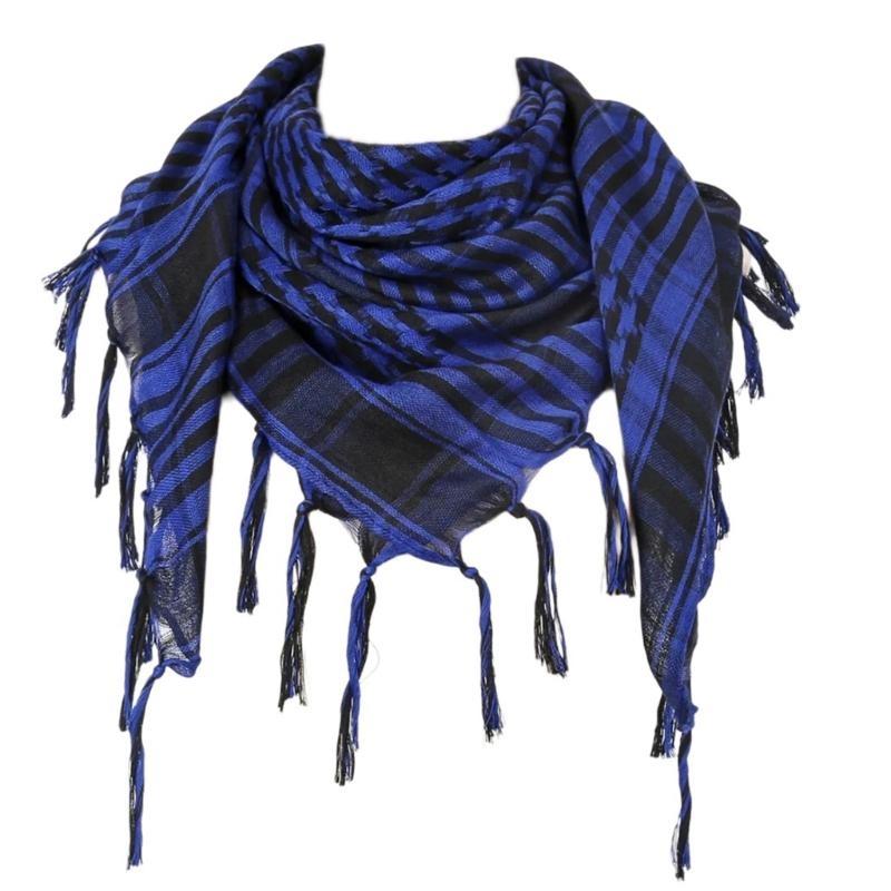 124A Ørken Shemagh Tørklæde Blødt Med Kvast Arabisk Hovedtørklæde Unisex Keffiyeh Bandana Unisex Hovedindpakning Arabisk Tørklæde Hovedbeklædning