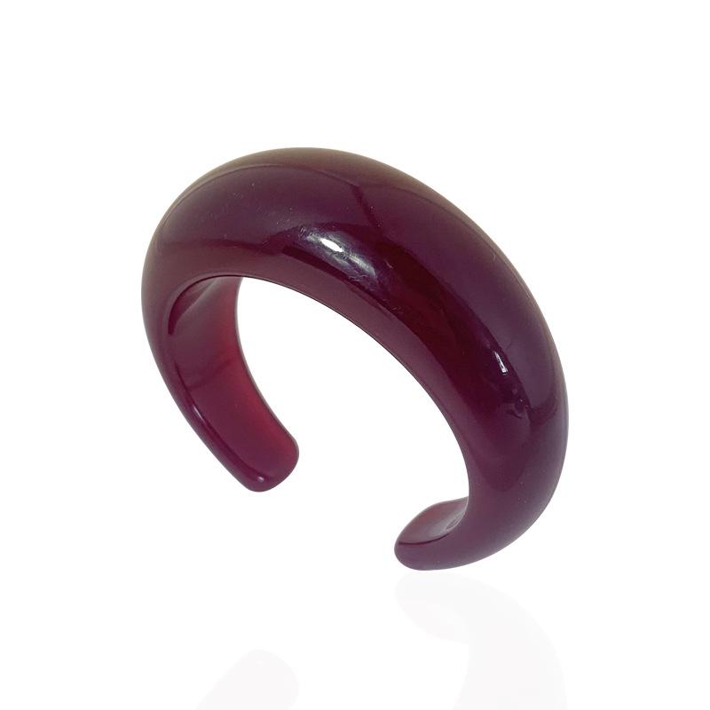 Siasiya Red Crescent Resin Stud Earrings – Women’s Autumn/Winter Collection: Elegant, Niche Style Hoops and Bracelet Set