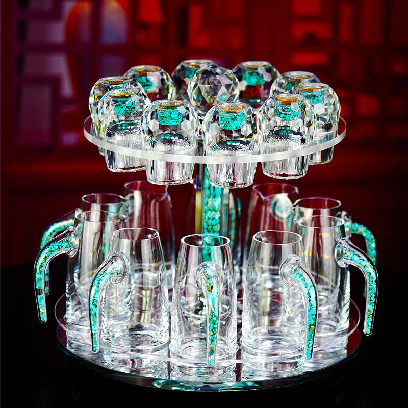 

Crystal Glass Decanter and Wine Cup Set