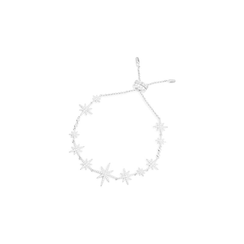 APM Monaco METEORITES/Hexagram Multi-Meteor Silver Synthetic Cubic Zirconia Bracelet Women's Silver WB4112OX