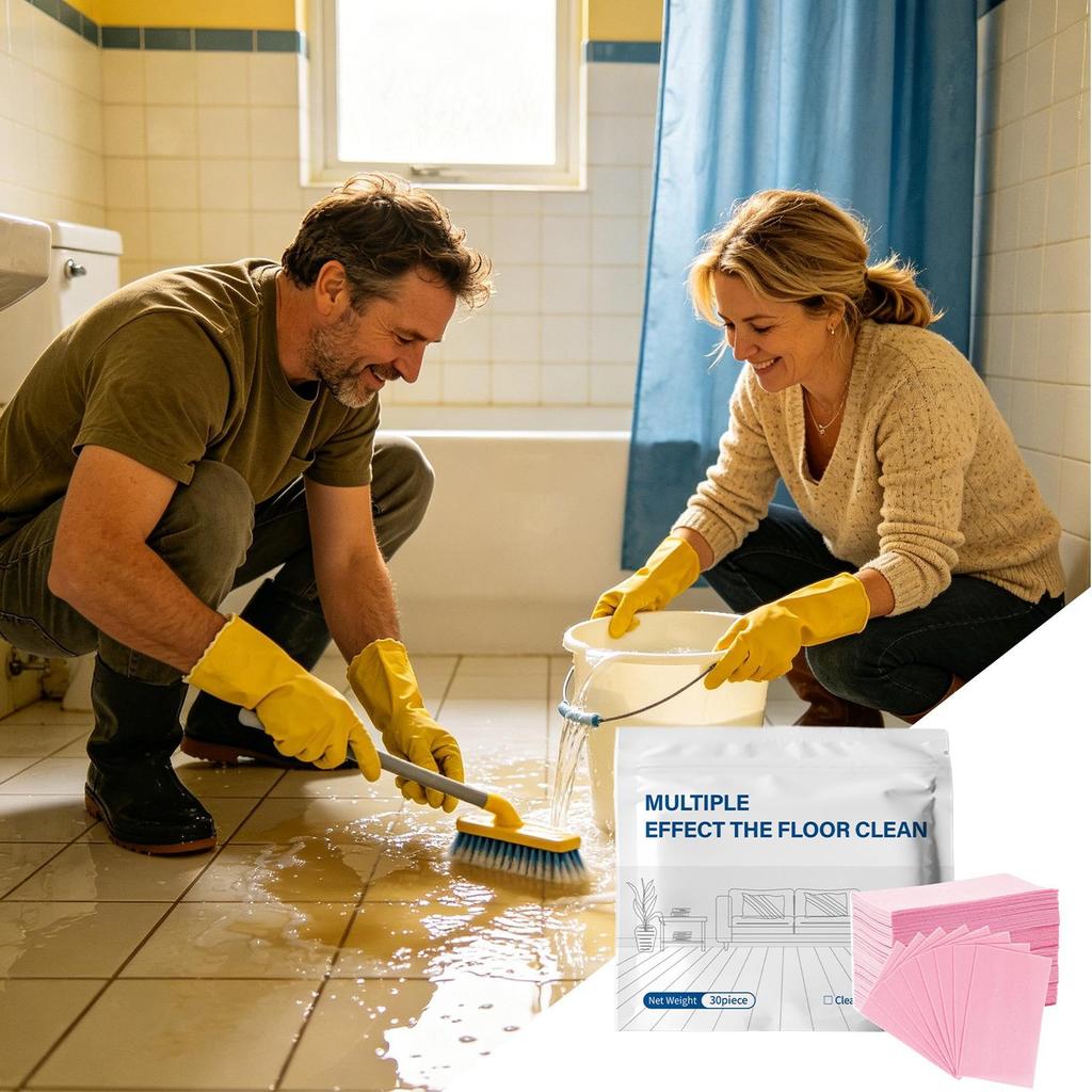 30Pc Floor Brightening Cleaning Tablets Multi-purpose Tile Cleaner Sheets Easy Dissolve Concentrated Floor Dirt Remover For Home