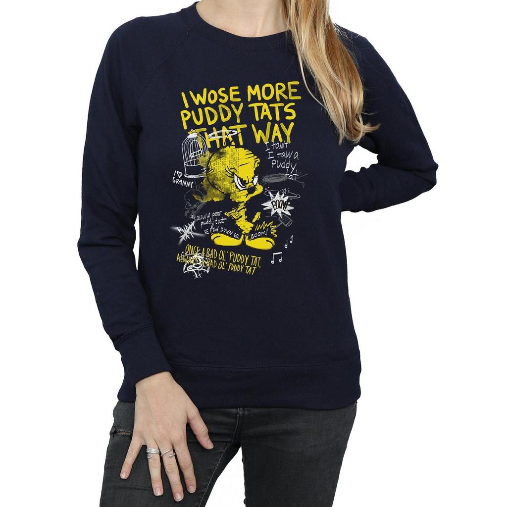 Looney Tunes Womens/Ladies Tweety Pie More Puddy Tats Sweatshirt