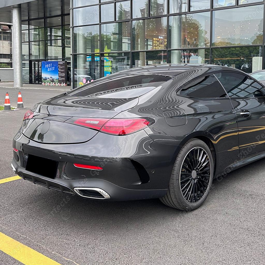 Hinterer Seitenwindabweiser Lufteinlass Karosserie-Außenkits Zubehör Glänzend Schwarz Für Mercedes Benz CLE Coupe C236 2024+ AMG