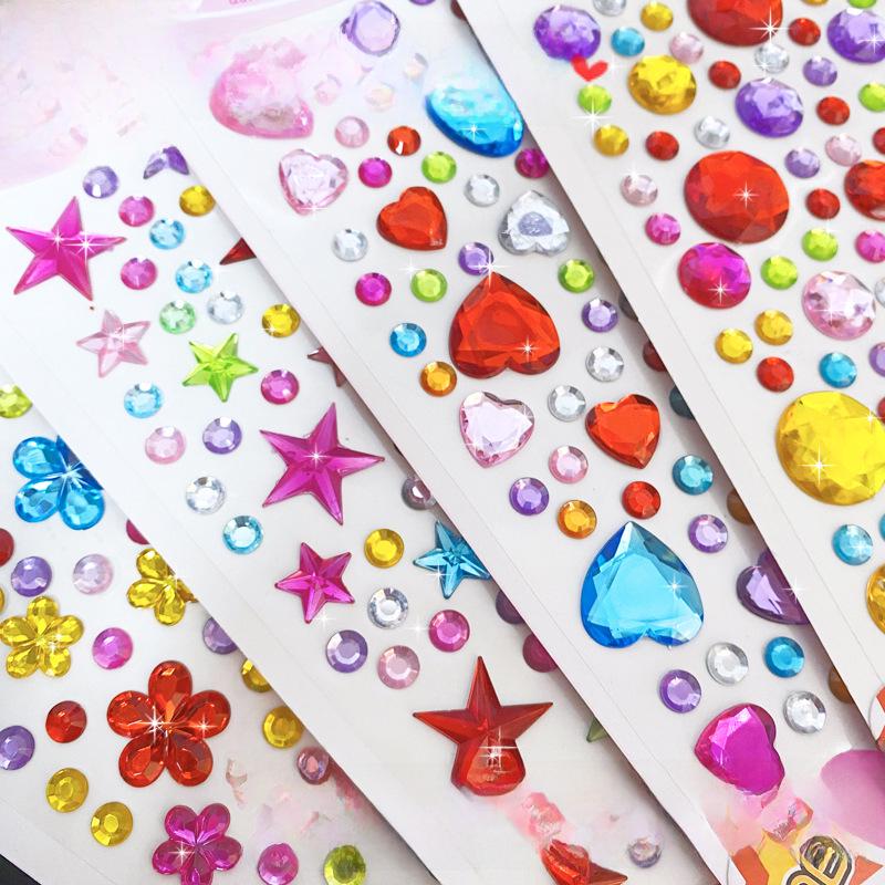 Gem Crystal Diamond Nail Art Stickers for Kids - DIY Decoration & Reward Toy