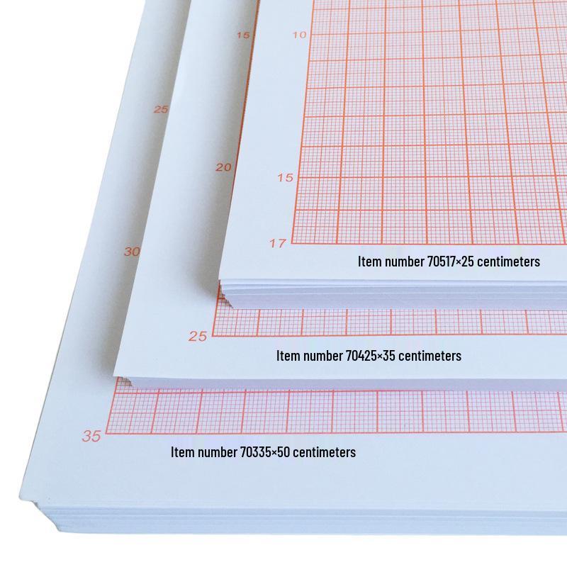 נייר שרטוט משבצות כתום A1 ו-A2 לשרטוטים אדריכליים וחישובים