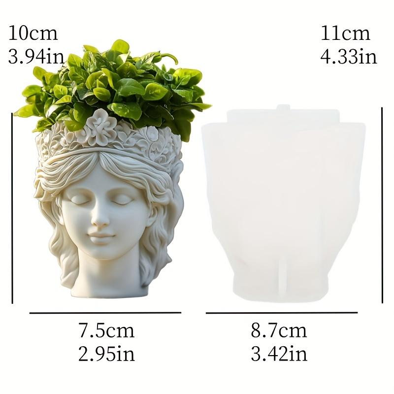 Andělská dívka sukulentní rostlina květináč pryskyřice silikonová forma krásná bohyně úložný box betonová forma dívka svícen sádrová forma