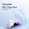 65W Gallium Nitride Dual-Port USB-C Fast Charger for Laptop & Phone