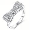 Yun Miao Zircon-Inlaid Bow Ring for Women